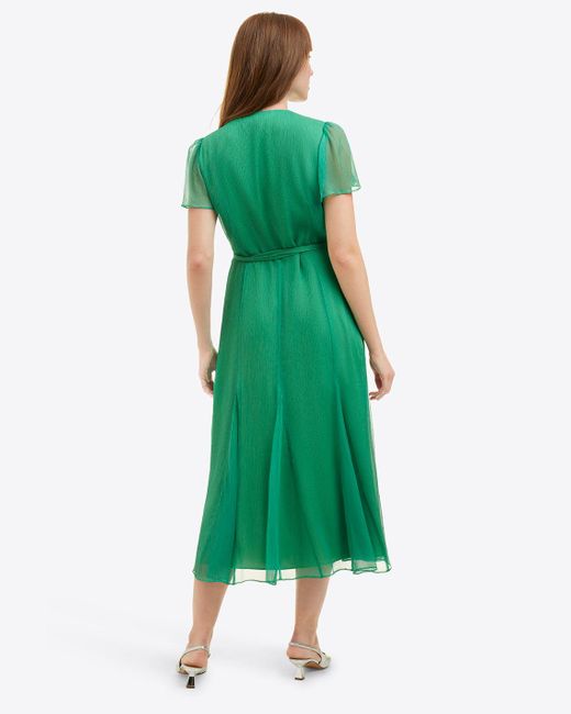 Draper James Green Daphne Midi Wrap Dress