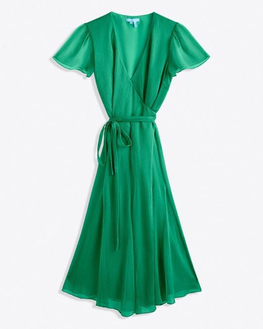 Draper James Green Daphne Midi Wrap Dress
