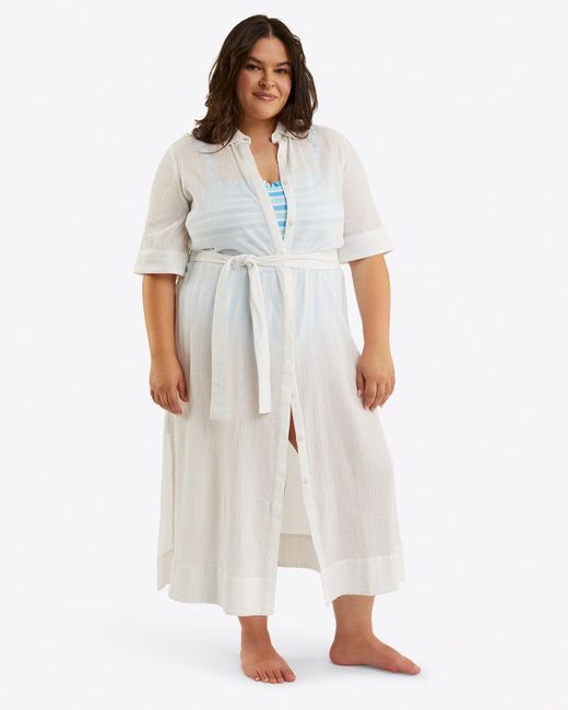 Draper James White Crinkle Cotton Coverup