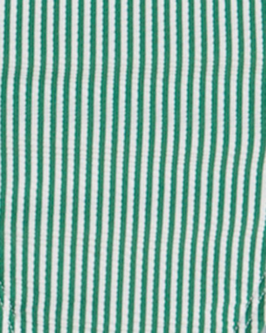 Draper James Green Seersucker Halter Bandeau Tankini