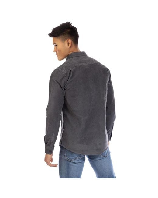 Peter Werth Corduroy Regular Overhemd in het Gray voor heren