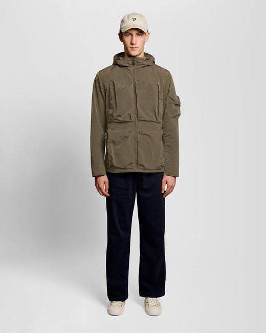 Lyle & Scott Lichte Windbreaker Jack in het Green voor heren