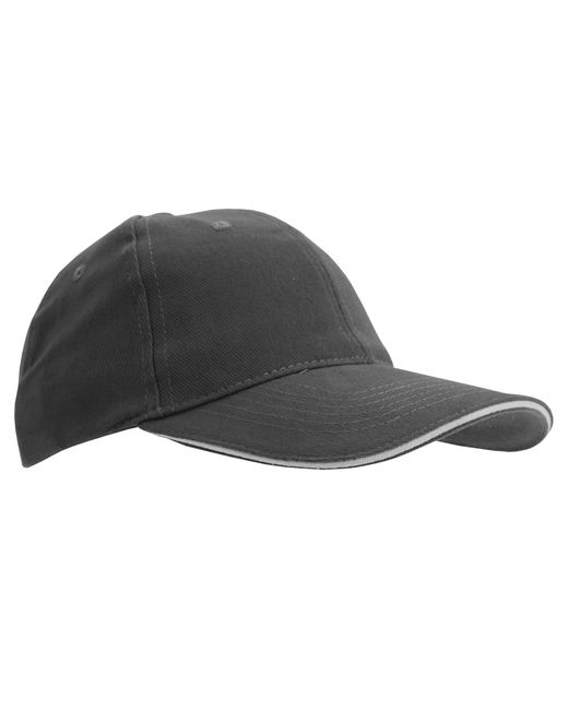 Sol's Black Büffel 6 Panel Baseballmütze (Dunkelgrau/Hellgrau)