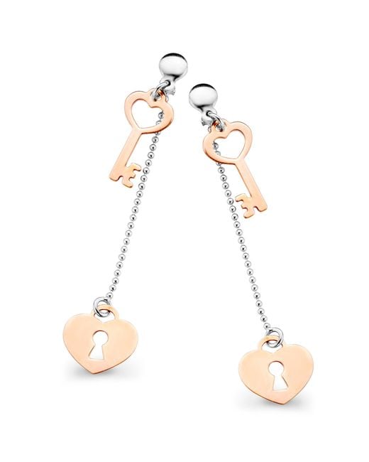 Orphelia White 'Izabella' 925 Sterling Drop Earrings
