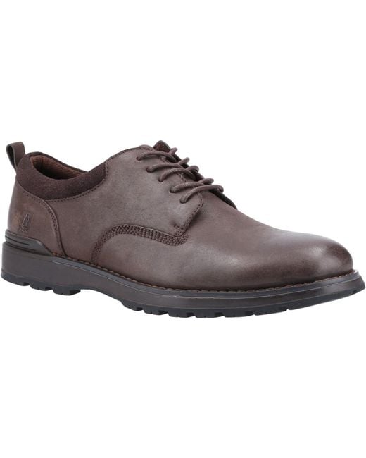 Hush Puppies Brown Dylan Leather Shoes for men