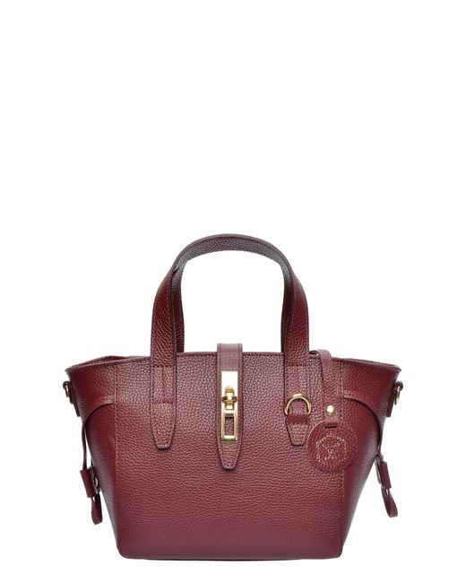 Luisa Vannini Purple Violette Lederhandtasche