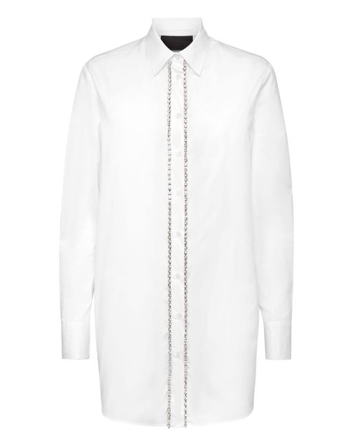 Philipp Plein Overhemdjurk in het White