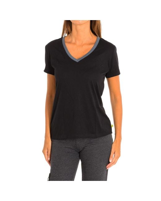 Zumba Black Sports T-Shirt With Sleeves Z1T00506