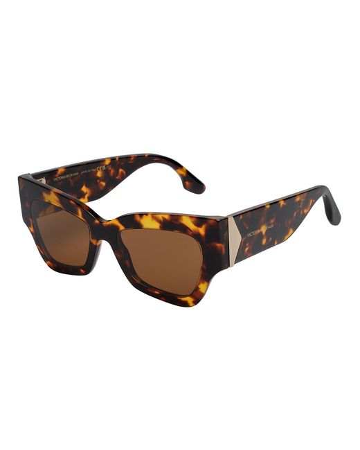 Victoria Beckham Brown Vb662S Geometric Sunglasses