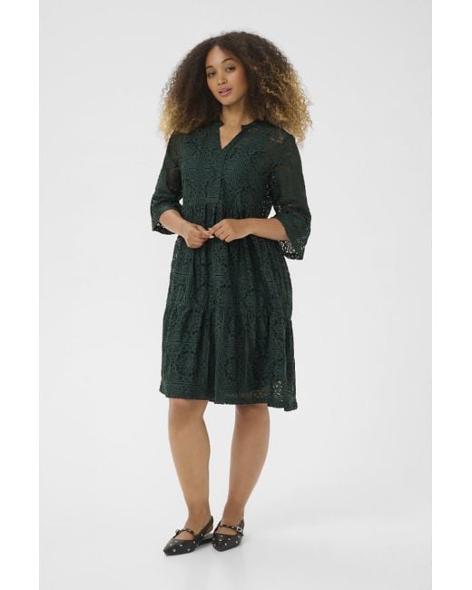 Cream Green Kleid Crtiley A-Shape