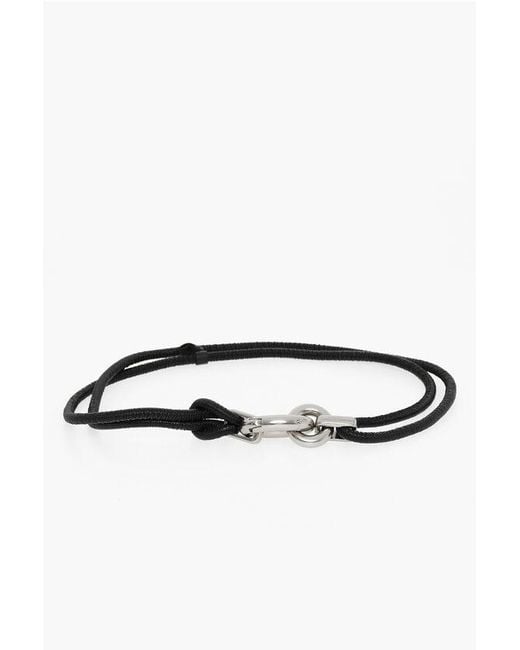 Bottega Veneta Leren Dubbele Riem Met Metalen Sluiting 10 Mm In Zwart in het Multicolor