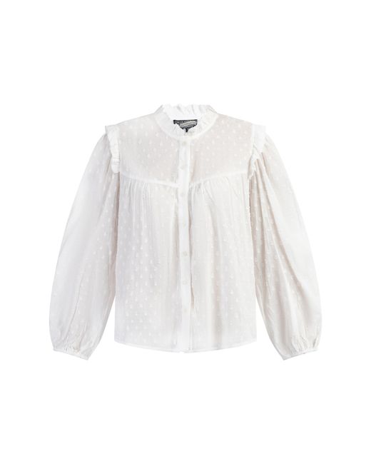 Dreimaster Blouse Dames Wolwit in het White