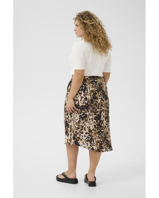 Kaffe Rok A-Shape Leopard Print in het Multicolor