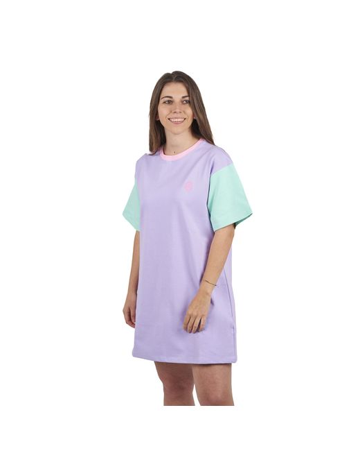 Superb Purple Vestido De Manga Corta Oversized Behappy Sprbdrov-2201 Mujer