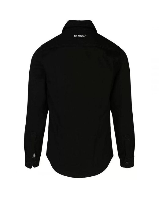Off white black denim shirt new arrivals