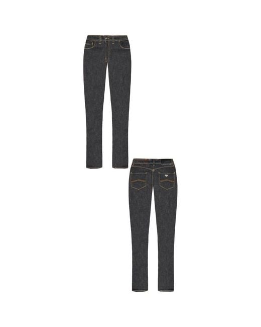 Armani Gray Emporio J20 Skinny Fit High Waist Jeans