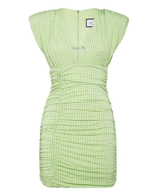 Philipp Plein Korte Jurk Signature in het Green