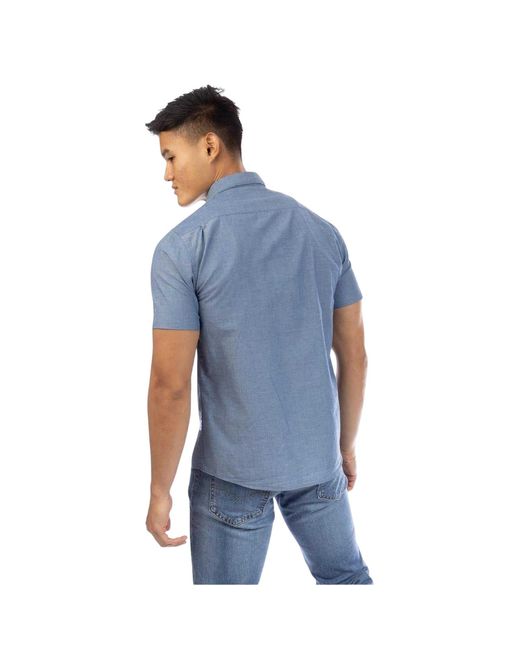Peter Werth Chambray Overhemd in het Blue voor heren