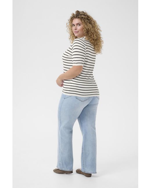 Kaffe Pullover Regular Fit Offwhite in het Blue