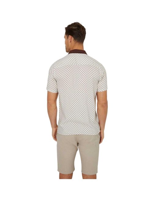 Threadbare Gedessineerd Herenoverhemd in het Natural voor heren