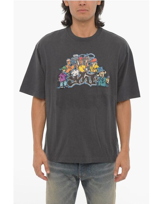 OFF WHITE キャラクターグラフィック Tシャツ Off-White c/o Virgil Abloh Seasonal Crewneck T-Shirt With Graffiti