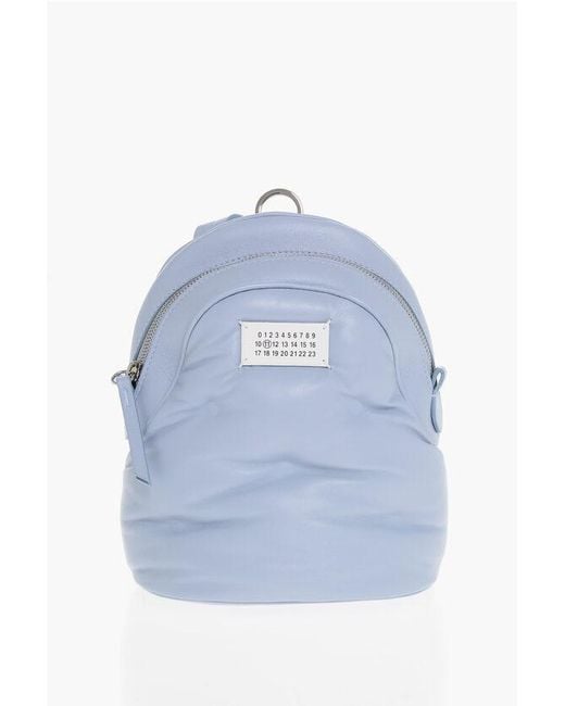 Maison Margiela Mm11 Gewatteerde Leren Glam Slam-rugzak Met Schouderband In Lichtblauw in het Blue