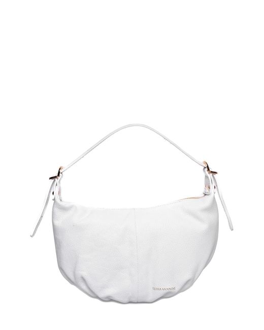 Luisa Vannini Wit Rundleer Tas in het White