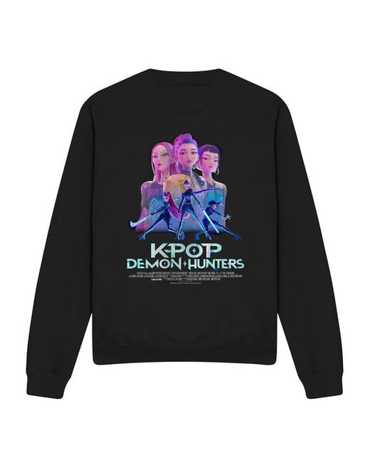 K-Pop Demon Hunters Black Adult Huntr/X Poster Sweatshirt