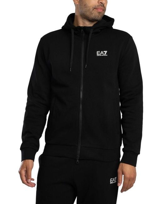 EA7 Train Core Zip Hoodie Trainingspak in het Black voor heren