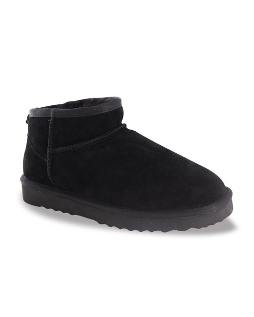 Aus Wooli Black Australien Schafsfell Classic Ultra Mini Stiefel