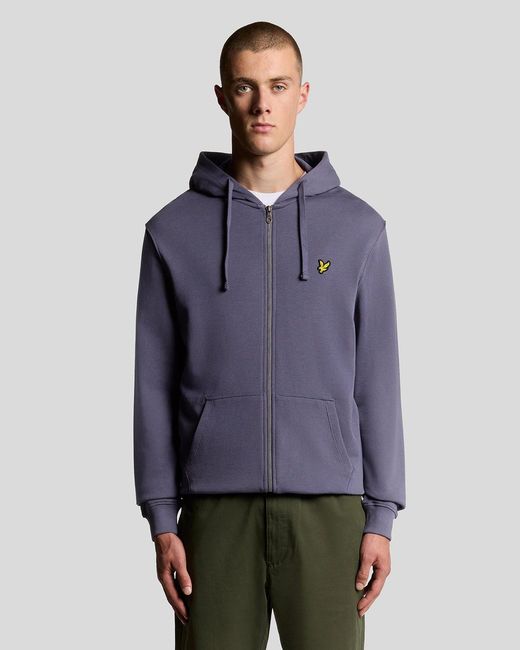Lyle & Scott Blue Zip Through Hoodie for men