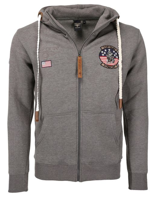 top gun Sweatjacke Tg20193110 in Gray für Herren