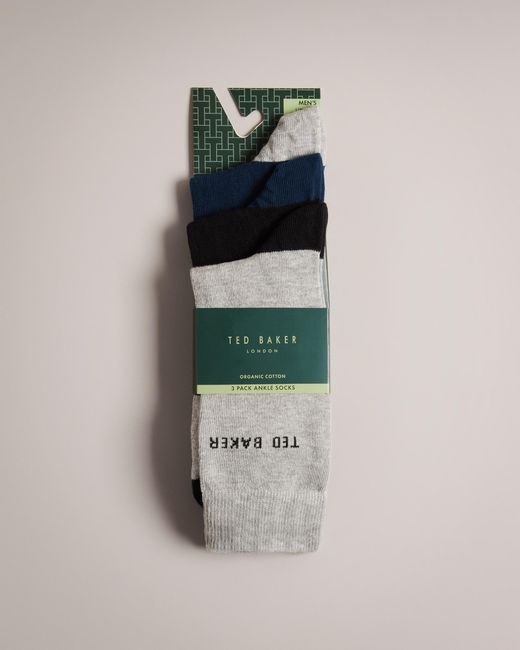 Ted Baker Multicolor Mixxed Three Pack Of Socks, Assorted for men