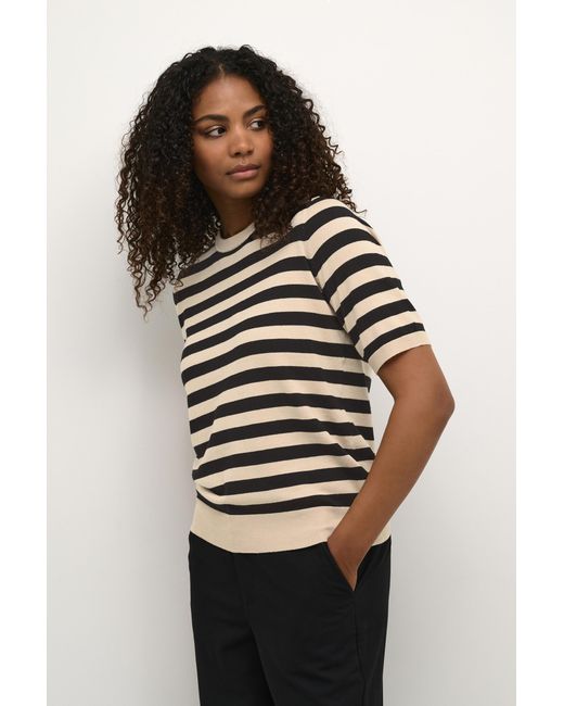 Kaffe Pullover Regular Fit Offwhite in het Multicolor