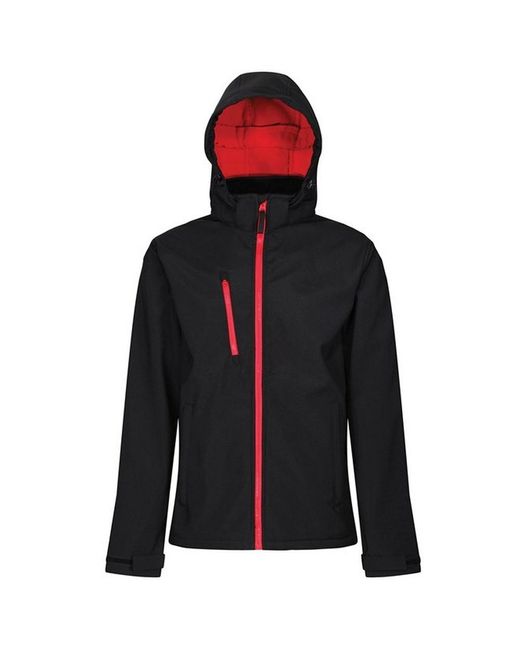 Regatta Black Venturer Hooded Soft Shell Jacket /Classic) for men