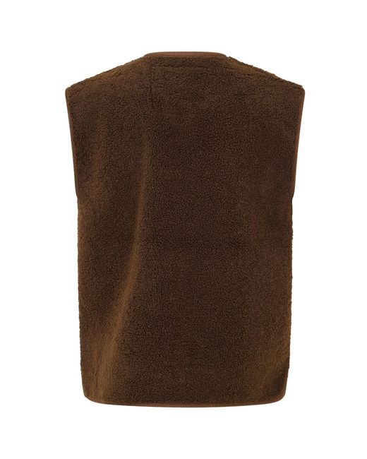 Threadbare Itoje Borg-Vest Voor (Chocolade) in het Brown
