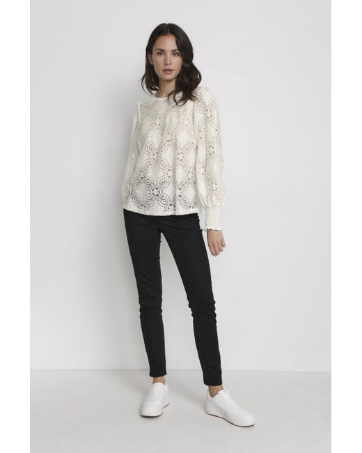 Kaffe Blouse Met Lange Mouwen Karaula Regular Fit White