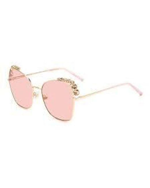 Carolina Herrera Pink Multicolor Metal Sunglasses