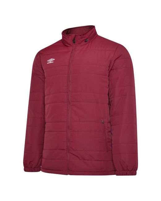 Umbro Red Club Essential Bench Jacket (New Claret) for men