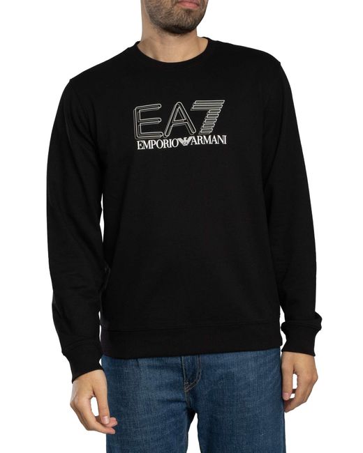 EA7 Echo Graphic Sweatshirt in het Black voor heren
