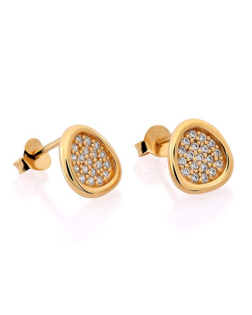 Orphelia Metallic 'Layla' 925 Sterling Stud Earrings