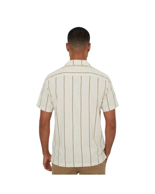 Threadbare Gestreept Normaal Overhemd in het White voor heren