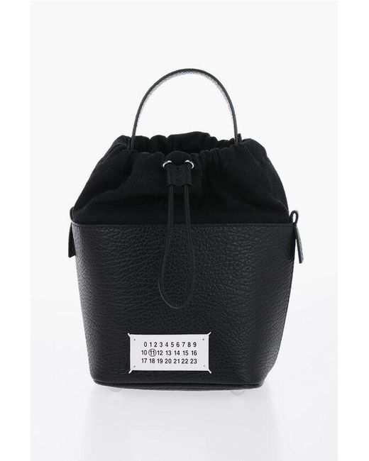 Maison Margiela Mm11 5ac-emmertas Van Generfd Leer Met Schouderband Van Ketting In Zwart in het Black