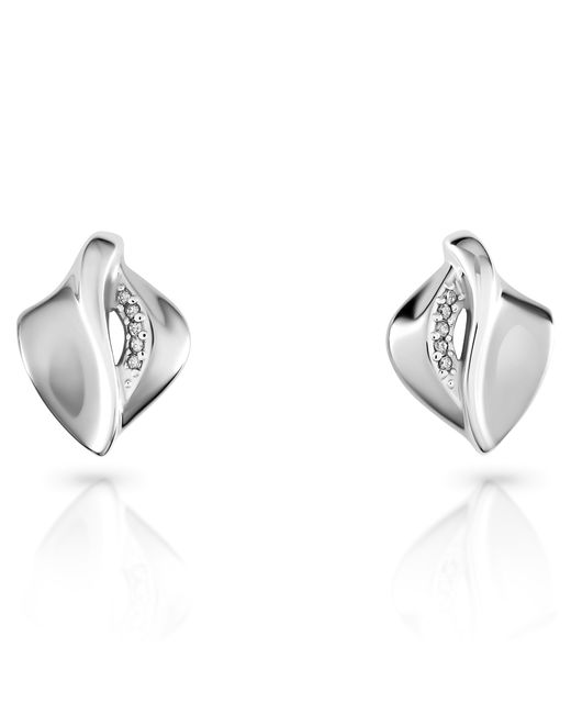 Orphelia Metallic 'Anet' 925 Sterling Stud Earrings