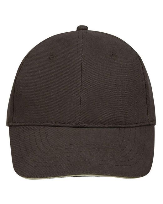 Sol's Buffalo 6 Panel Baseballpet (Chocolade) in het Black