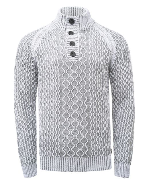 Rusty Neal Chunky Trui Met Hoge Hals in het Gray voor heren