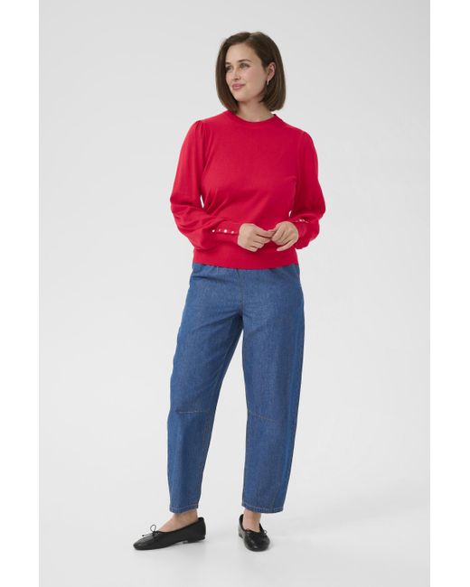 Kaffe Red Strickpullover Kalizza Regular Fit