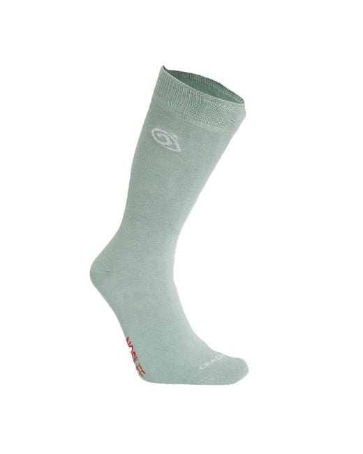 Craghoppers Blue Adult Insect Repellent Socks (Pack Of 2) (Soft Marl/Lichen)