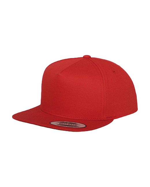 Flexfit Red "Classic" Snapback Mütze 5 Segmente