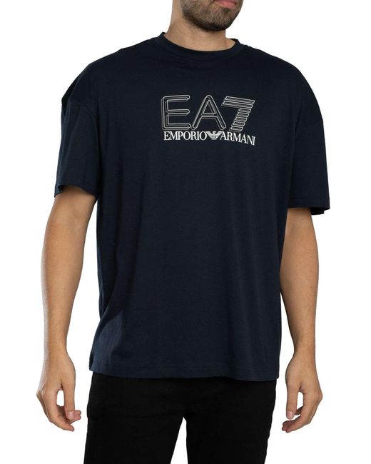 EA7 Echo Graphic T-Shirt in het Black voor heren